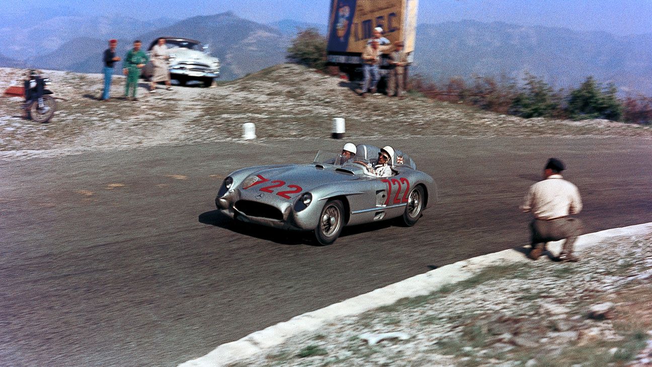 Stirling Moss racing the Mille Miglia